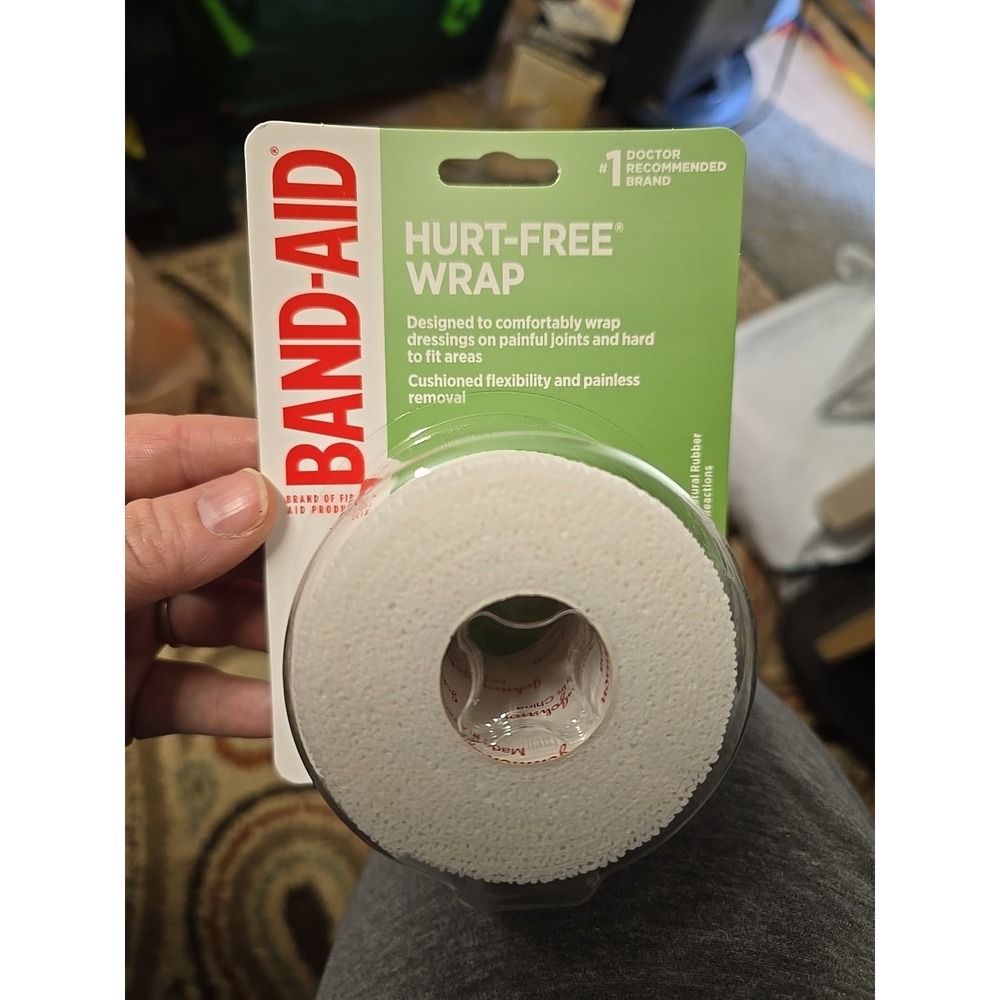 Band-Aid Medium Hurt Free Wrap, 1 Roll New Sealed 2in X 82in